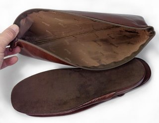 Sneakers da viaggio in pelle con scatola anni '60