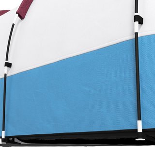 Tenda da Campeggio in Tunnel per 3 Persone con 2 Camere, Tenda Familiare per Escursionismo e Pesca con Dormitorio, Sala, Fondo Cuciture, Borsa di Trasporto, 420X200X150 Cm