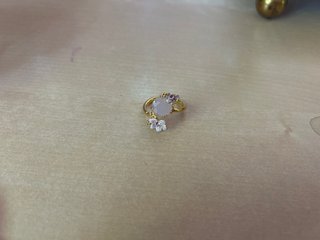 Anillo Les Nereides Flores Rosas y Dorado