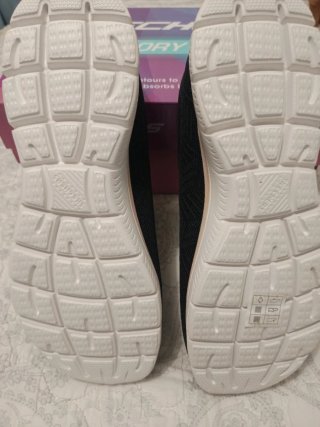 Zapatillas Skechers Mujer Negras Rosas