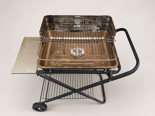 Barbacoa portátil plegable con carro y ruedas