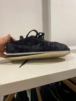 Nike Cortez Terciopelo Negro Dorado Lux Edición Especial Retro Clásicas Zapatillas