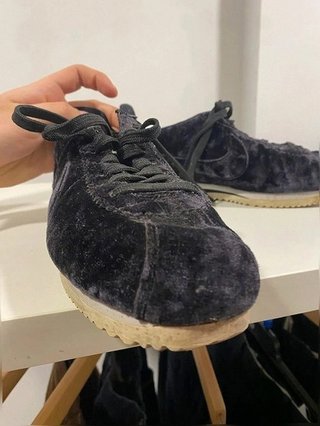 Nike Cortez Terciopelo Negro Dorado Lux Edición Especial Retro Clásicas Zapatillas