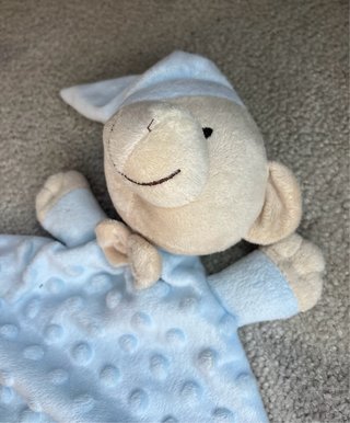Manta de apego de peluche de mono