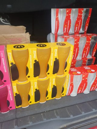Bicchieri da collezione CocaCola McDonald's fuori produzione