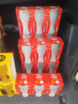 Bicchieri da collezione CocaCola McDonald's fuori produzione