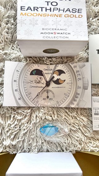 Swatch X Omega Moonshine Gold Bianco