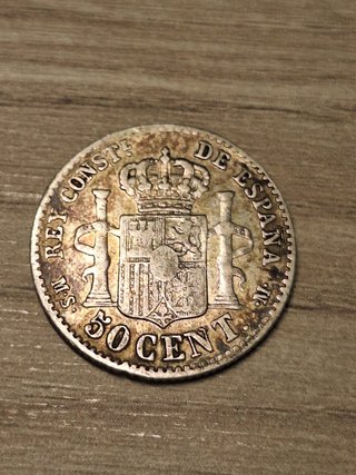 Moneda 50 Céntimos Alfonso XII 1885