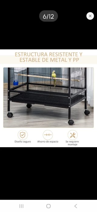 Jaula para pájaros negra