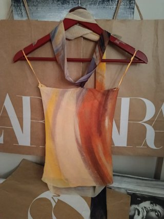 Top Tul Zara Talla S Multicolor