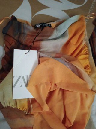 Top Tul Zara Talla S Multicolor