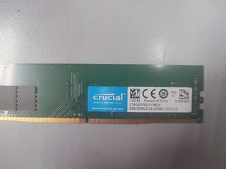 Memoria RAM Crucial 8GB DDR4 2133MHz UDIMM