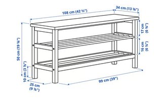 Banco Zapatero Blanco IKEA Tjusig