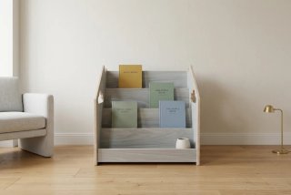 NUEVA Librería Montessori Infantil in Legno per Bambini