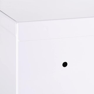 Armario de Medicamentos de Pared de 3 Estantes con 2 Llaves de Seguridad, Armario para Medicamentos de Acero, 40X15X53.5 Cm, Blanco