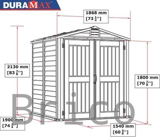 Caseta PVC Storemate Plus 190x186x213 cm - Duramax