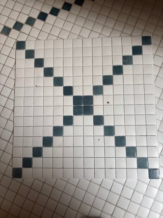 Láminas azulejo gresite blanco y verde
