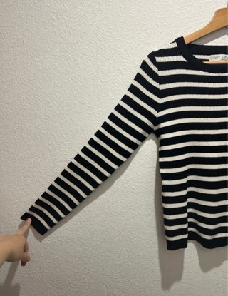 Jersey de  rayas blanco y negro grueso