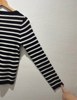 Jersey de  rayas blanco y negro grueso