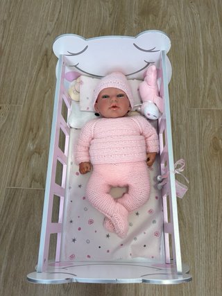 Muñeco Reborn con Cuna y Caja