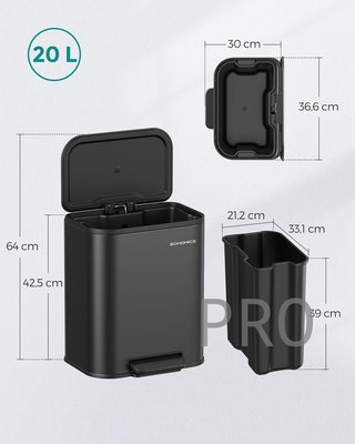 Cubo de basura de cocina - Songmics