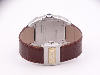 CARTIER Santos 100 XL Acero & Oro Diamantes 2656