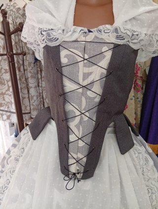 Traje de Huertana fallera: Justillo, Falda y Mante