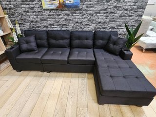 Sofá Chaise Longue Reversible Gris 245cm