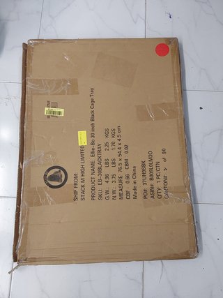 Bandeja metálica de repuesto negra para jaula de perro de medio tamaño (76 cm)