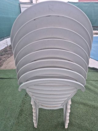 Sillas de jardín apilables de plástico