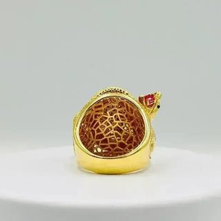 Anillo Versace Medusa Serpientes Oro