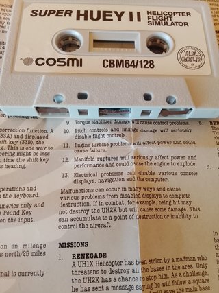 Commodore 64. Super Huey 2. Simulador de vuelo