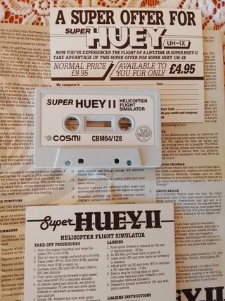 Commodore 64. Super Huey 2. Simulador de vuelo