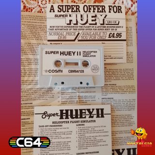 Commodore 64. Super Huey 2. Simulador de vuelo