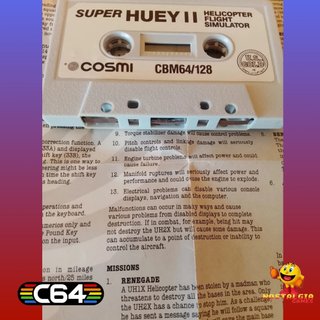 Commodore 64. Super Huey 2. Simulador de vuelo