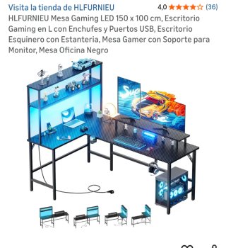 Scrivania da gioco per giovani nera + sedia in regalo