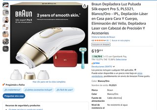Braun Silk-expert Pro 5 Depiladora IPL PL5321