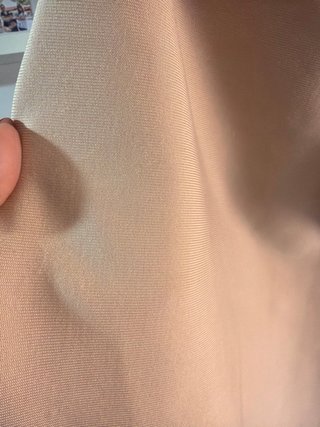 Vestido fiesta mujer un hombro beige