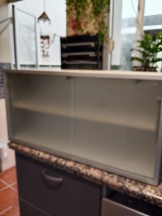 Mueble Cocina Gris y Blanco