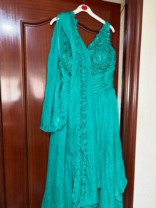 Vestido verde hecho a medida