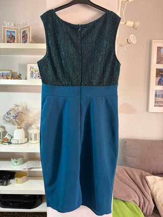 Vestido fiesta mujer azul talla M