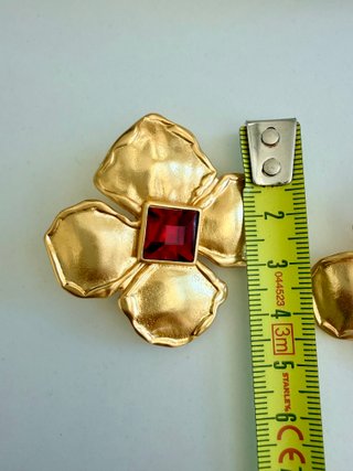 Pendientes Vintage YSL Flor XXL 80s