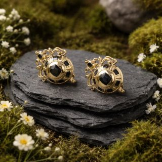 Pendientes Oro 18k y esmeraldas Isabelinos