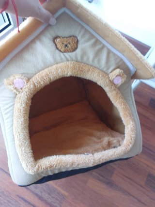 Casa Cama para Mascotas Beige y Marrón