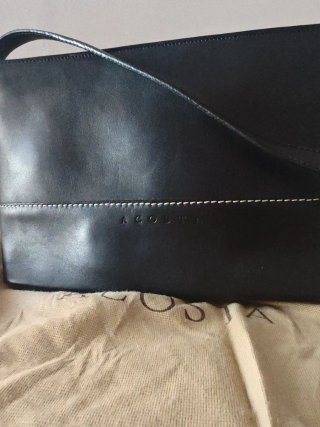 Bolso negro piel marca ACOSTA  diseñado para AZARO