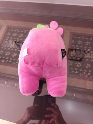 Peluche Among Us Rosa Flor