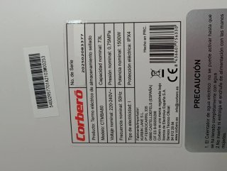 Termo Eléctrico Vertical Corberó de 80L calentador