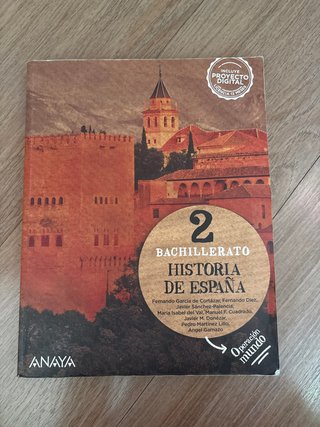 libro de historia de españa segundo de bachillerto