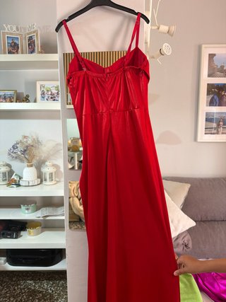 Vestido fiesta largo rojo