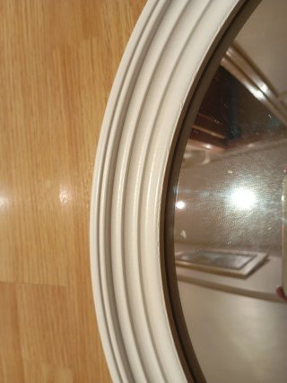 Espejo ojo de buey blanco